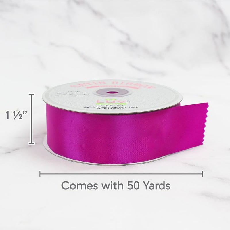 LUV RIBBONS Creative Ideas Satin Single Face 1.5" Inch Ribbon x 50 Yards,for Gift Wrapping Crafts Wedding Decoration Bows Bouquet Floral Arrangement - Image 3